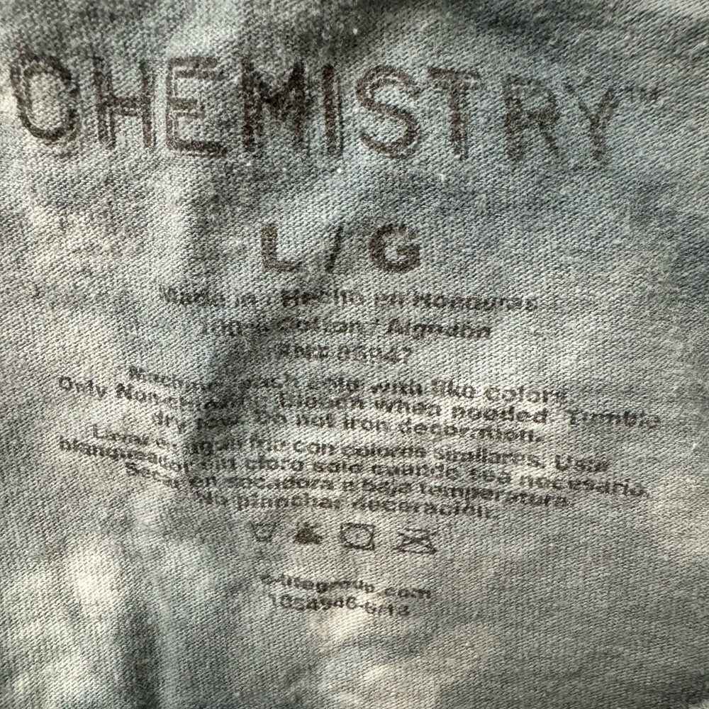 Chemistry NASA T-shirt Size L Color Gray White Black Tie-dye - Picture 9 of 9